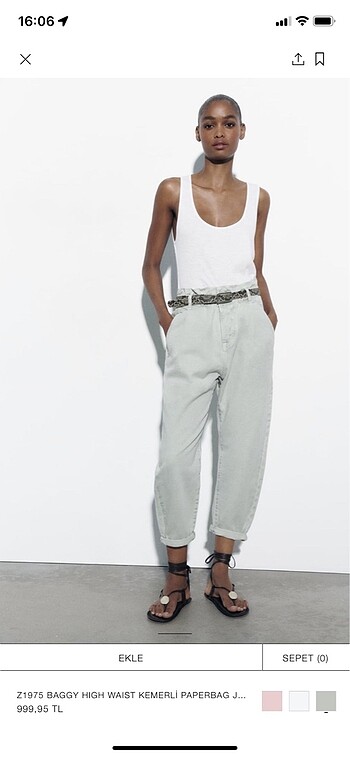 Pull&Bear baggy yüksek bel jean