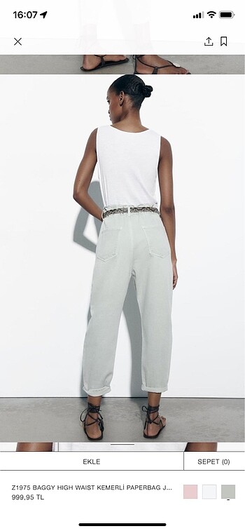 Pull and Bear Pull&Bear baggy yüksek bel jean