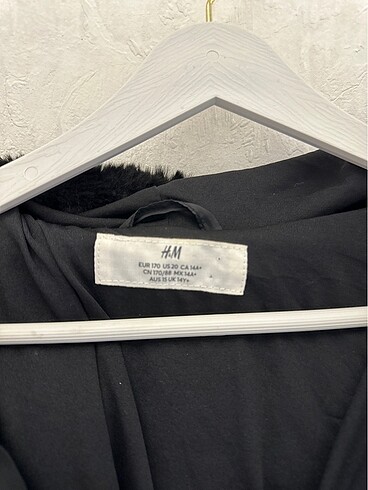 H&M siyah peluş mont