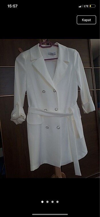 Beyaz blazer