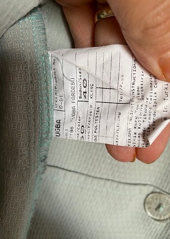 40 Beden Düğmeli Gri Uzun Kadın kap