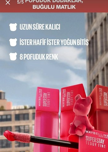 Maybelline SuperStay Tedy Tint Pembe Ruj