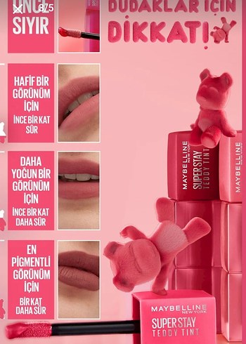 Maybelline Maybelline SuperStay Tedy Tint Pembe Ruj