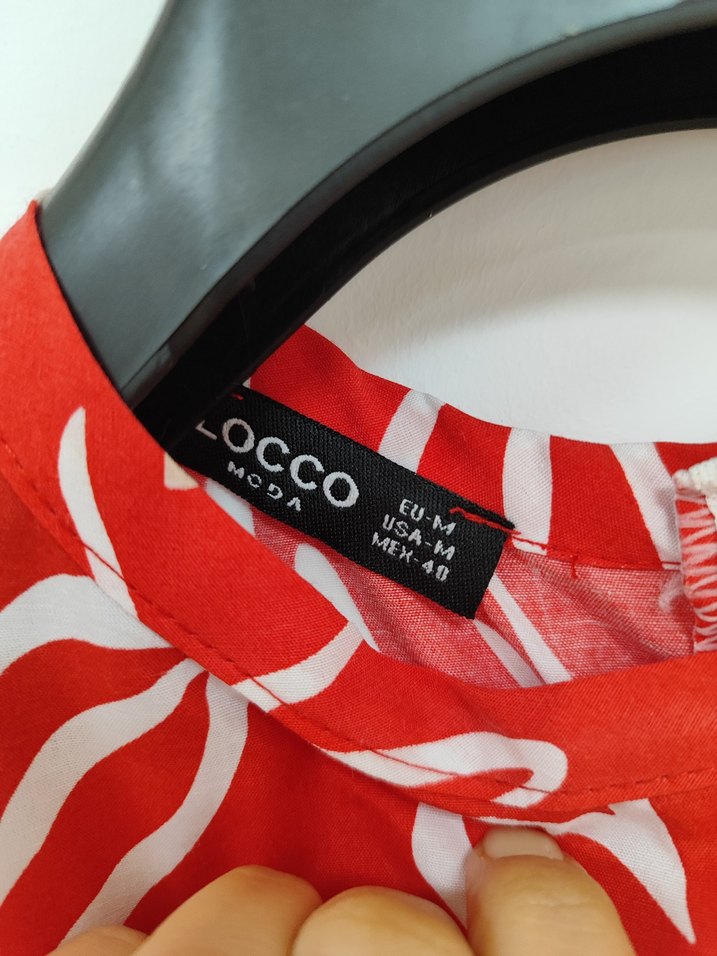 Kırmızı Çiçek Desenli Uzun Bohem Elbise - Görsel 3