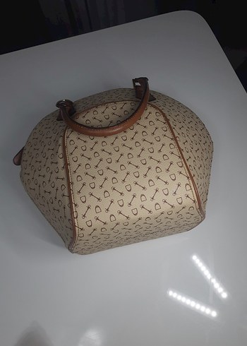 Bej Baskılı Deri Kadın Çanta - Görsel 4