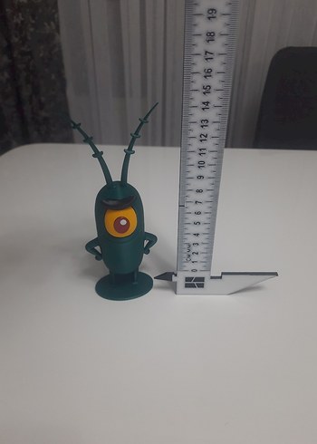 Koyu Yeşil Tek Gözlü  Figür 3D yazıcı ile yapıldı Plankton - Görsel 4