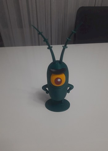 Koyu Yeşil Tek Gözlü  Figür 3D yazıcı ile yapıldı Plankton - Görsel 2