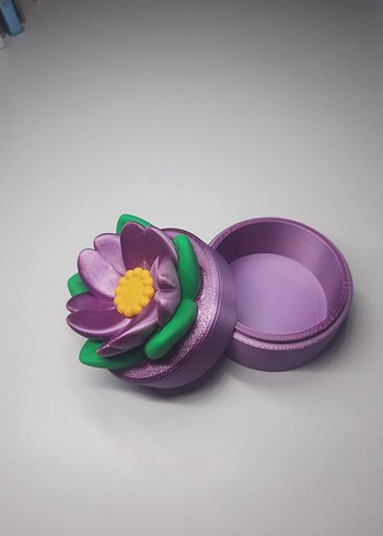 Mor Çiçekli Renkli Takı kutusu 3D yazıcı - Görsel 2
