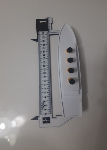 Beyaz ve Koyu Renkli Gemi Model Kiti 3D yazıcı - Görsel 5