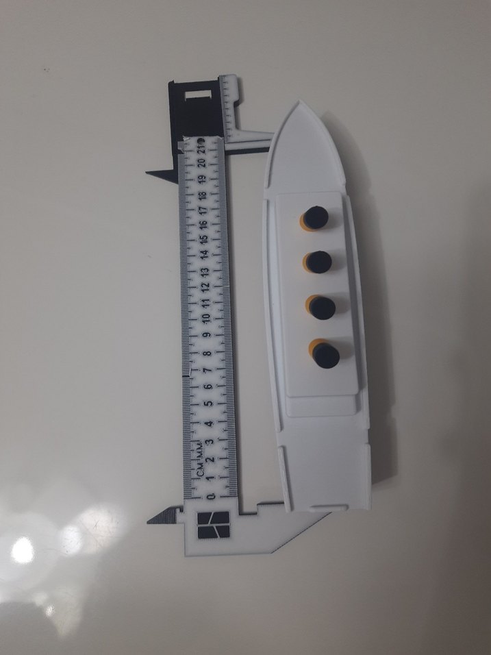 Beyaz ve Koyu Renkli Gemi Model Kiti 3D yazıcı - Görsel 5