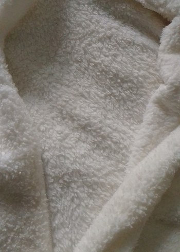 Beyaz pelus Bebek Kar Tulumu - Görsel 4