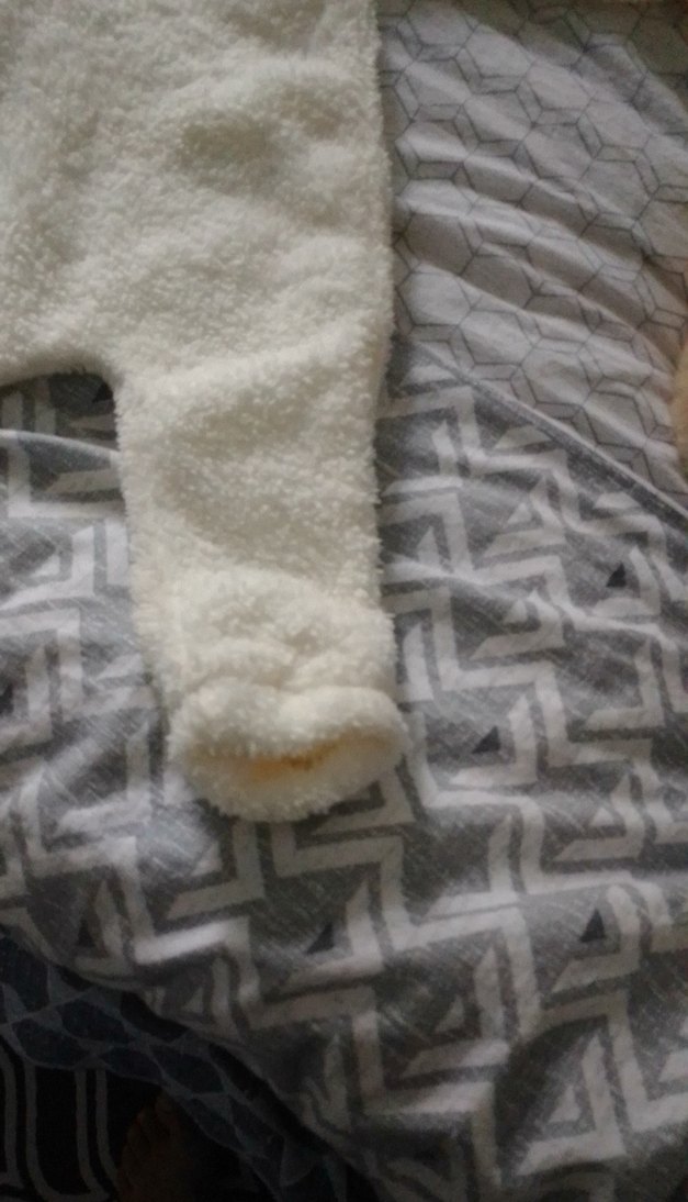 Beyaz pelus Bebek Kar Tulumu - Görsel 3