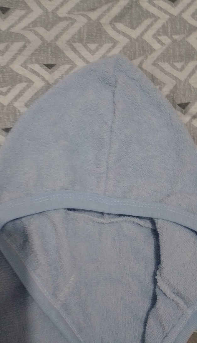 Kapüşonlu Erkek Çocuk Bornozu - Mavi - Görsel 3