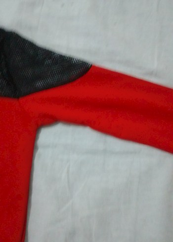 Kırmızı Kapüşonlu Fermuarlı kadın yagmurluk - Görsel 4