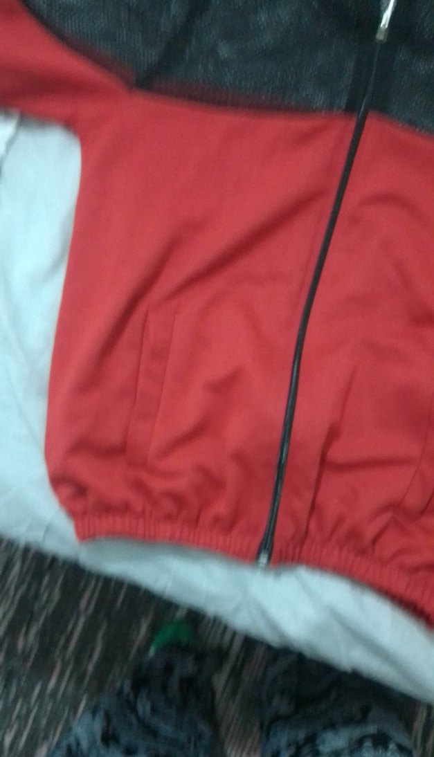 Kırmızı Kapüşonlu Fermuarlı kadın yagmurluk - Görsel 5