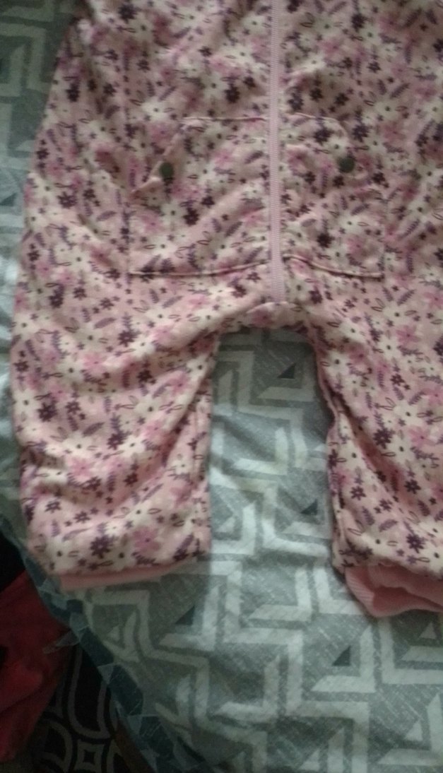 Fermuarlı Pembe Bebek Tulumu - Görsel 3