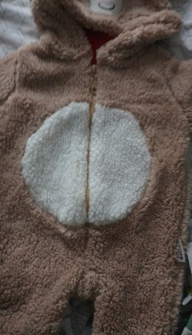 Kahverengi Kürklü Bebek Tulumu - Görsel 3