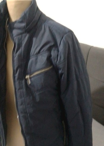 LC Waikiki erkek Koyu Mavi Denim Fermuarlı mont yeni ayarindadir