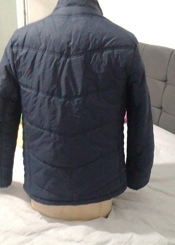 11-12 Yaş Beden lacivert Renk erkek Koyu Mavi Denim Fermuarlı mont yeni ayarindadir