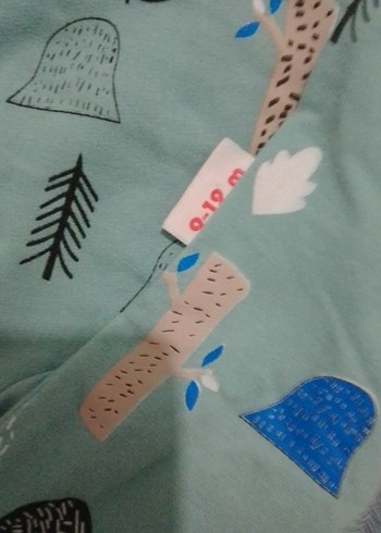LC Waikiki Uzun Kollu Gri Desenli Bebek Tulumu