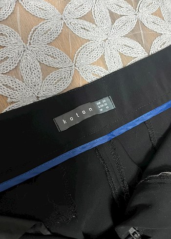 38 Beden siyah Renk Düğmeli Siyah Kadın Kumaş Pantolon