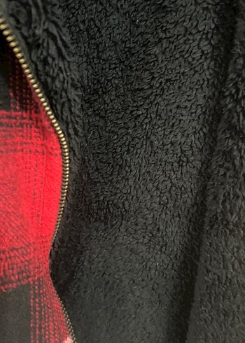 Kemer Detaylı Kırmızı Ekose Kadın Mont - Görsel 3