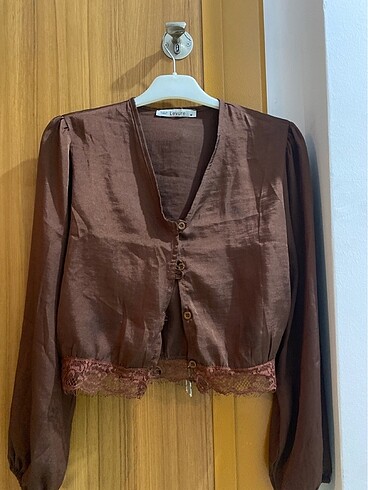 Vintage Love Saten crop gömlek