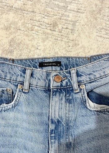 Kadın Gri Mavi Bol Kesim Jean - Görsel 3