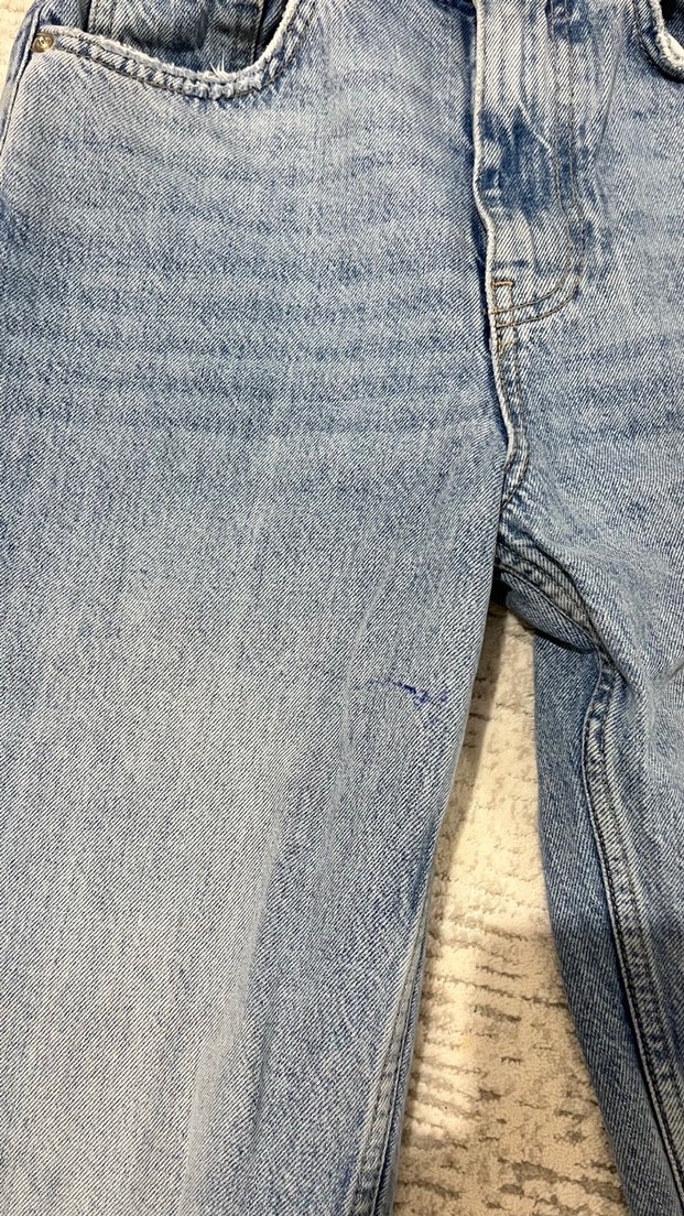 Kadın Gri Mavi Bol Kesim Jean - Görsel 2