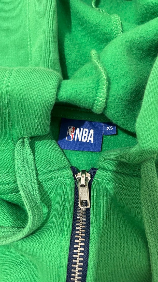 NBA Yeşil Kapüşonlu Fermuarlı Sweatshirt - Görsel 2