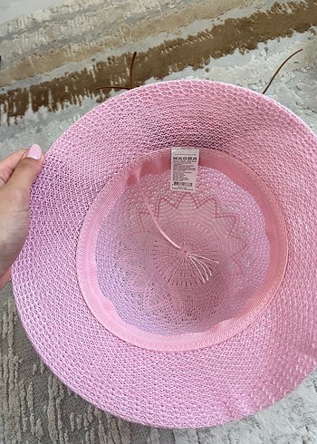 Sıfır Pembe Çicek Detay Çocuk Şapka - Görsel 2