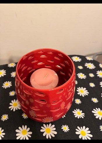 Renkli Kırmızı Mumluk - Görsel 2