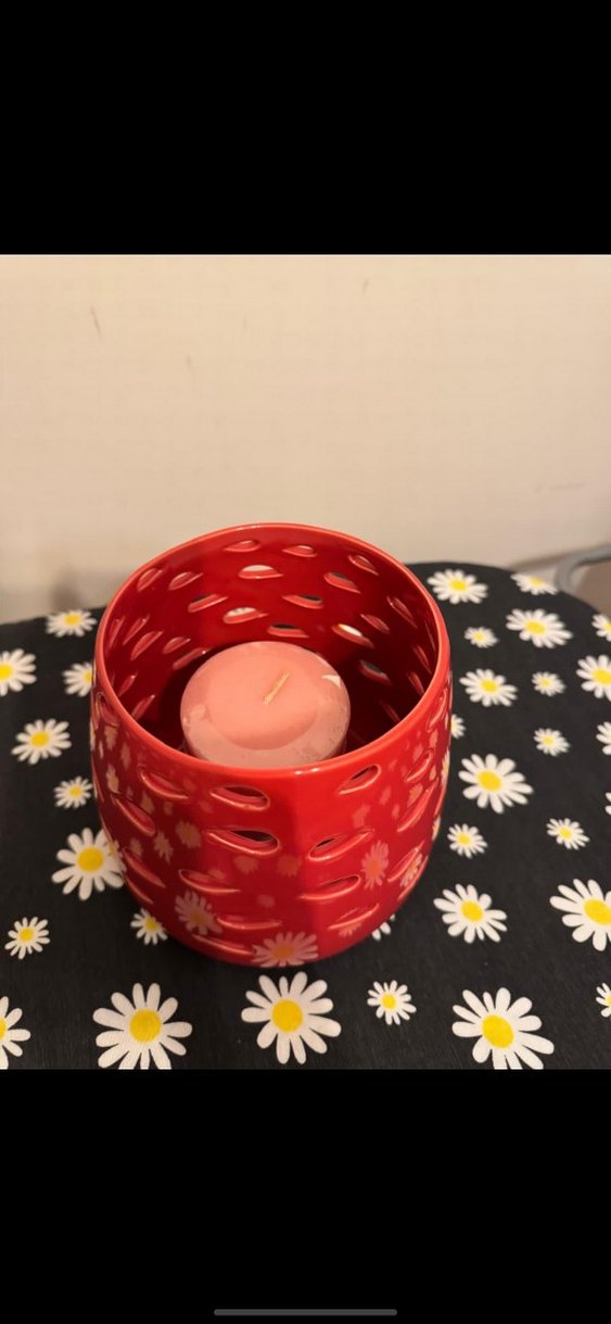 Renkli Kırmızı Mumluk - Görsel 2