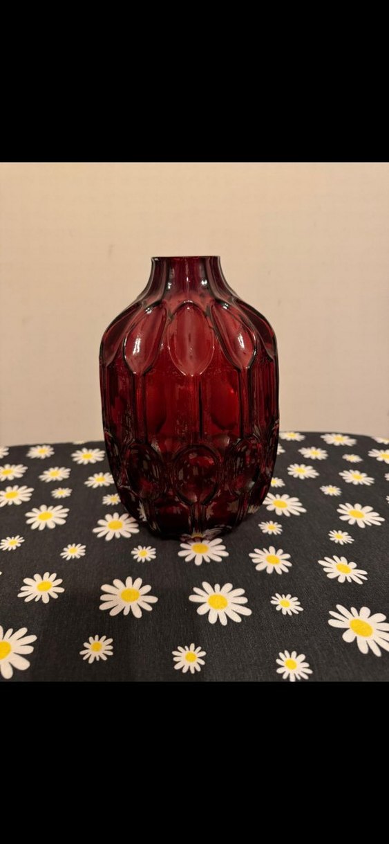 Bordo Renkli Cam Vazo - Görsel 2