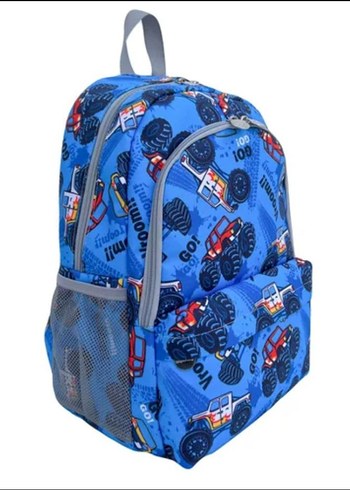 Renkli Mavi Çocuk Okul Çantası Seti - Görsel 2