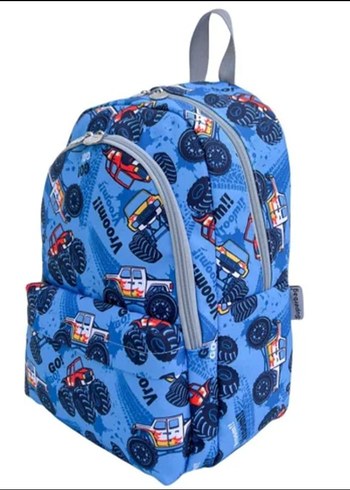 Renkli Mavi Çocuk Okul Çantası Seti - Görsel 3