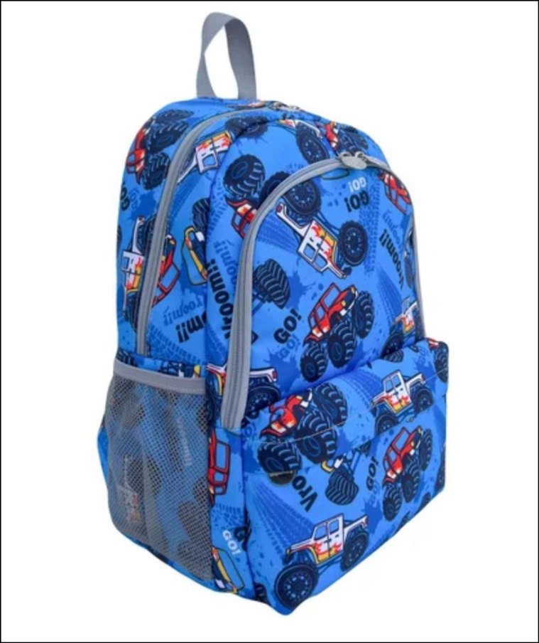 Renkli Mavi Çocuk Okul Çantası Seti - Görsel 2