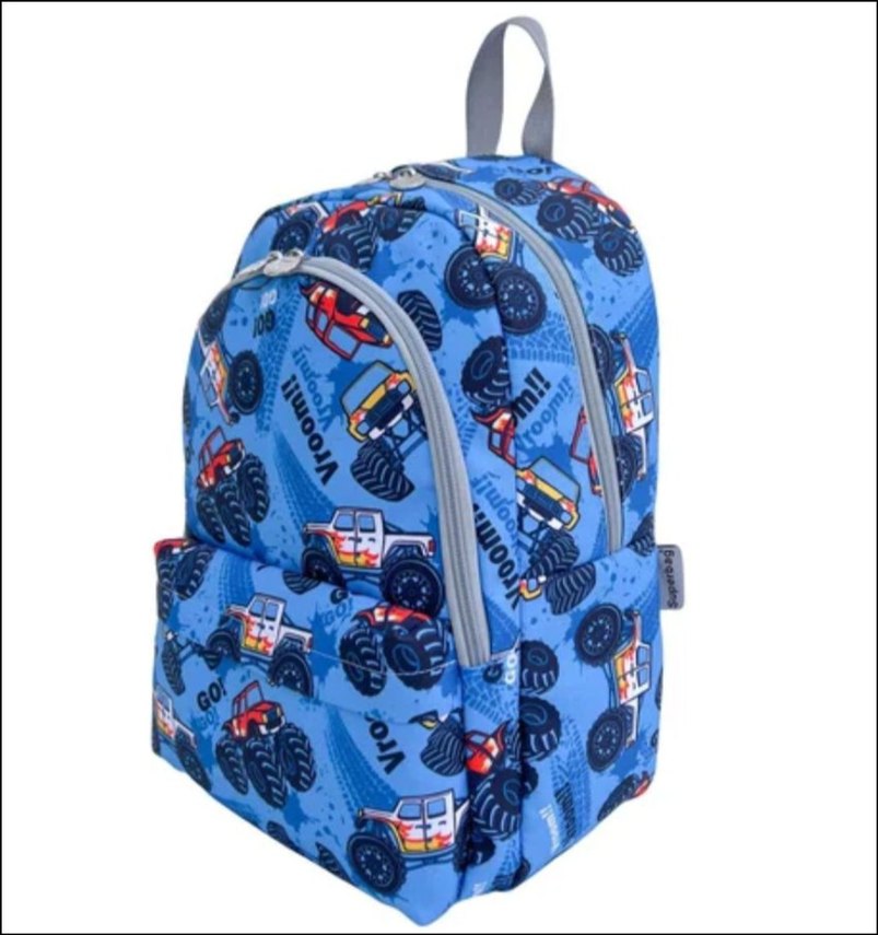 Renkli Mavi Çocuk Okul Çantası Seti - Görsel 3