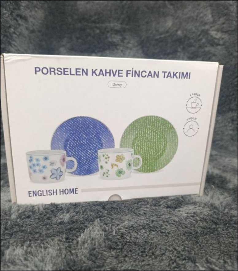 Orselen Renkli Kahve Fincan Takımı2Lİ FİNCAN TAKIMI CİCEKLİ - Görsel 5