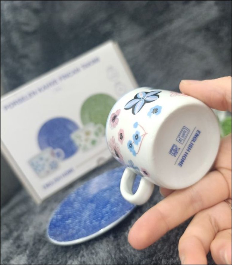 Orselen Renkli Kahve Fincan Takımı2Lİ FİNCAN TAKIMI CİCEKLİ - Görsel 3