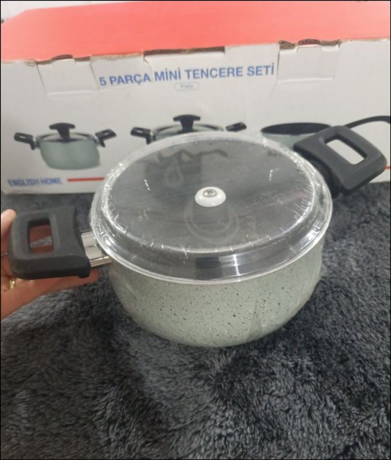 MİNİ TENCERE SETİ-KUTU HASARLI - Görsel 3