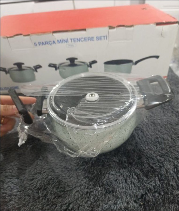 MİNİ TENCERE SETİ-KUTU HASARLI - Görsel 4