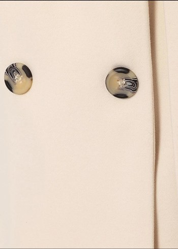 Kruvaze Belden Bağlamalı Kuşaklı Kaban EKRU Regular Fit - Görsel 5