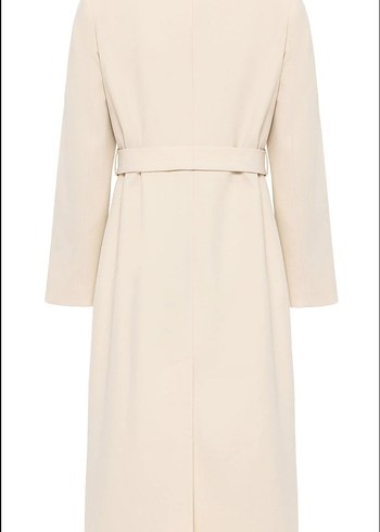 Kruvaze Belden Bağlamalı Kuşaklı Kaban EKRU Regular Fit - Görsel 4