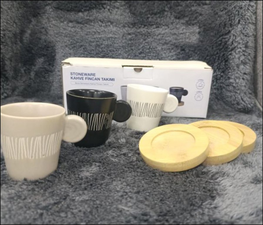 70ML KAHVE FİNCAN TAKIMI 3 KİŞİLİK - Görsel 2