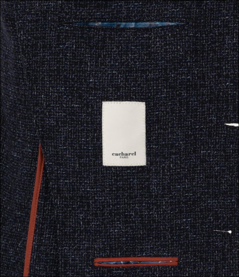 Lacivert Slim Yün Karışımlı Spor Ceket - Görsel 4