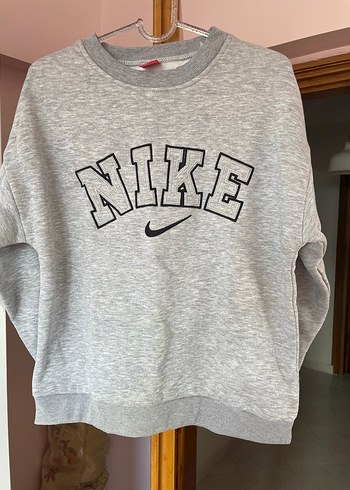 Nike Gri Melanj Bisiklet Yaka Sweatshirt