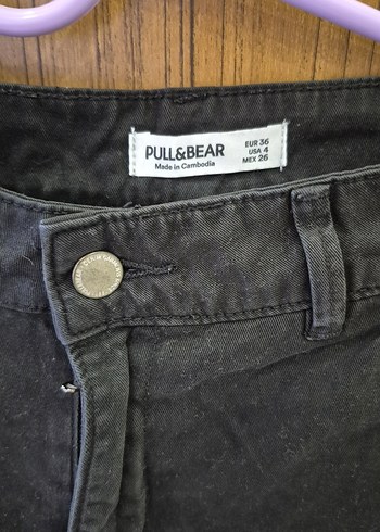 36 Beden kahverengi Renk Kemer Detaylı Gevşek Kesim Kahverengi Kot Pantolon