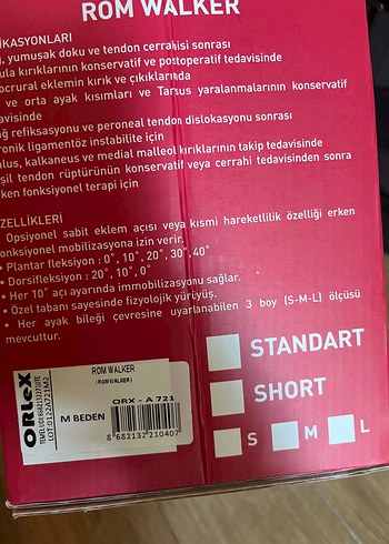 Rom Wolker ( aşil tendom botu ) M beden - Görsel 3