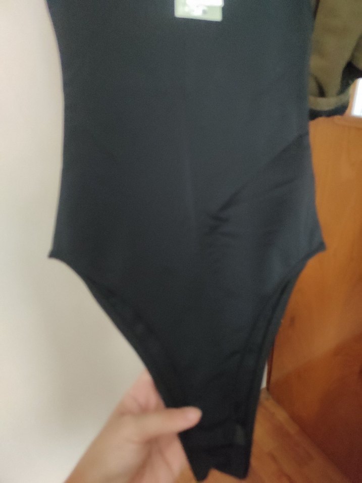 Çıtçıtlı body, bodysuit, siyah bluz - Görsel 4